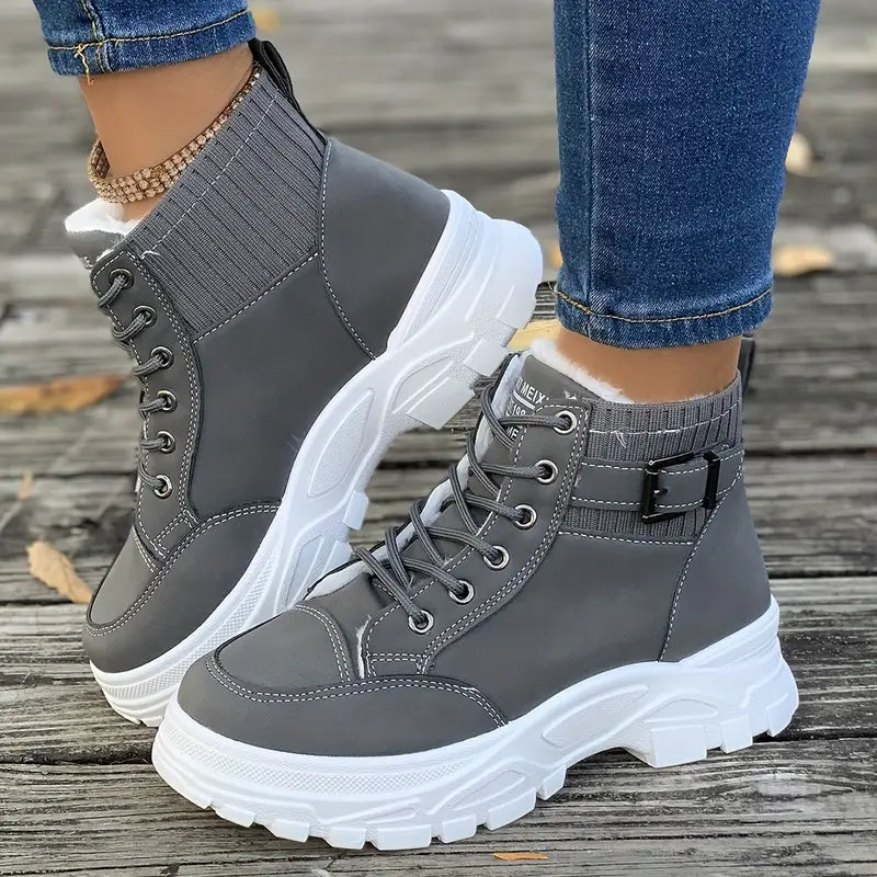 Damen Stiefeletten Plüsch Weich & Stylisch