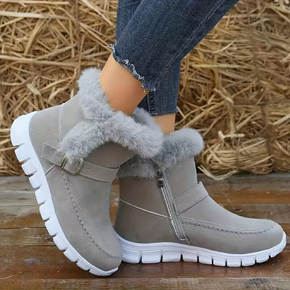 Stylische Damen Schneestiefel Plüsch Winterwarm - IdealeKleiden