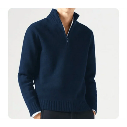 Herren Strickpullover VierTEL Reißverschluss Pullover