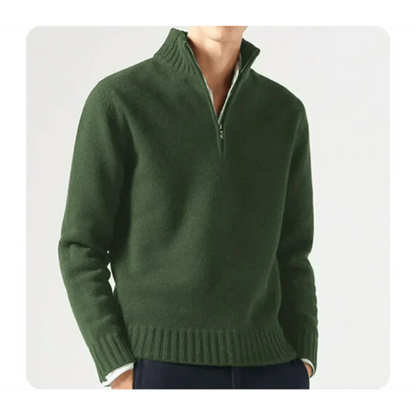 Herren Strickpullover VierTEL Reißverschluss Pullover