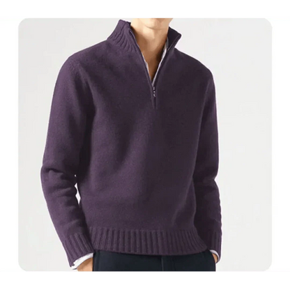 Herren Strickpullover VierTEL Reißverschluss Pullover
