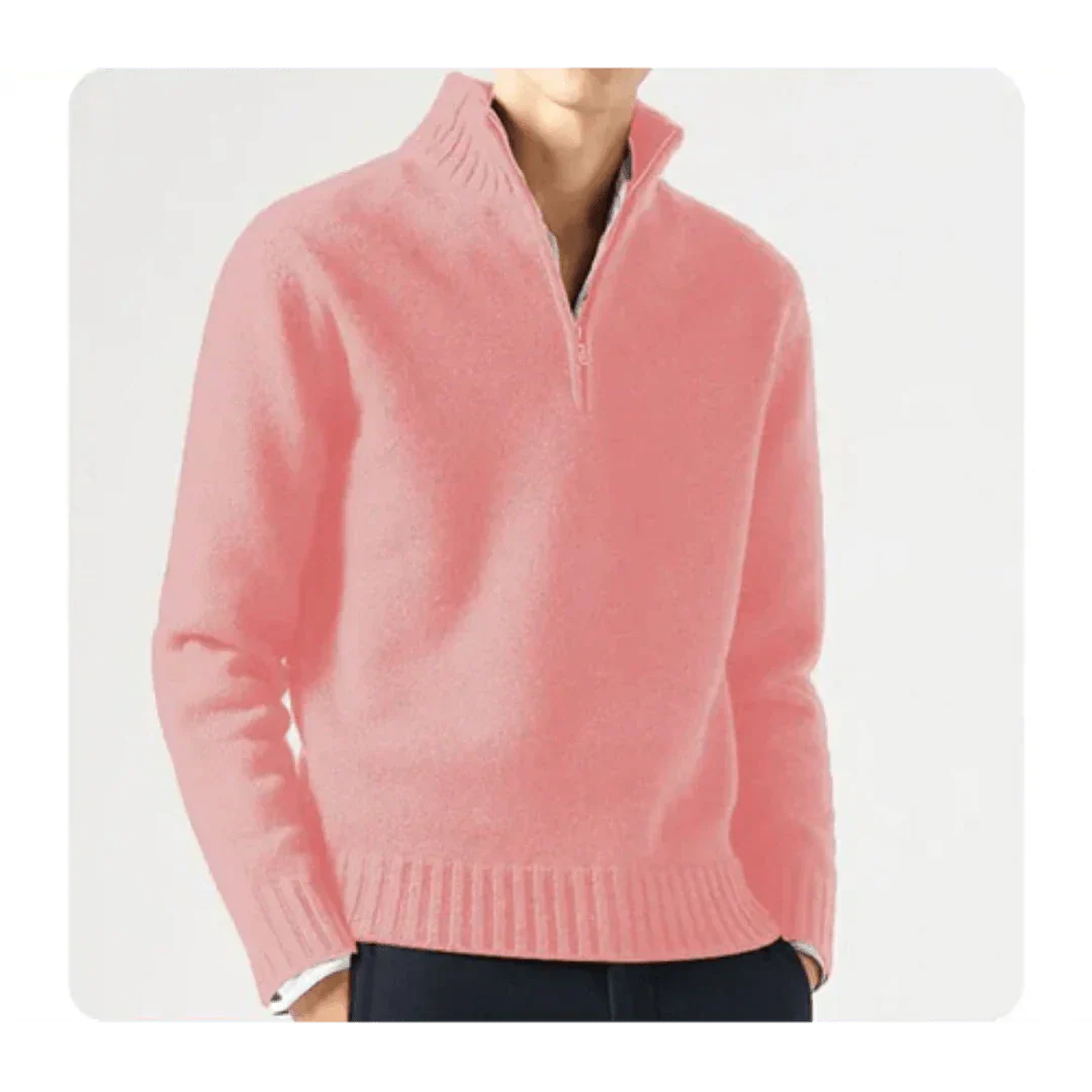 Herren Strickpullover VierTEL Reißverschluss Pullover