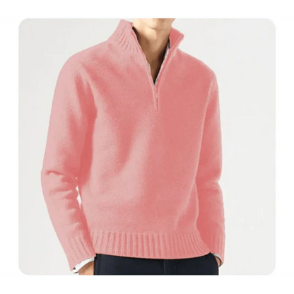 Herren Strickpullover VierTEL Reißverschluss Pullover