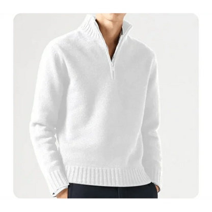 Herren Strickpullover VierTEL Reißverschluss Pullover