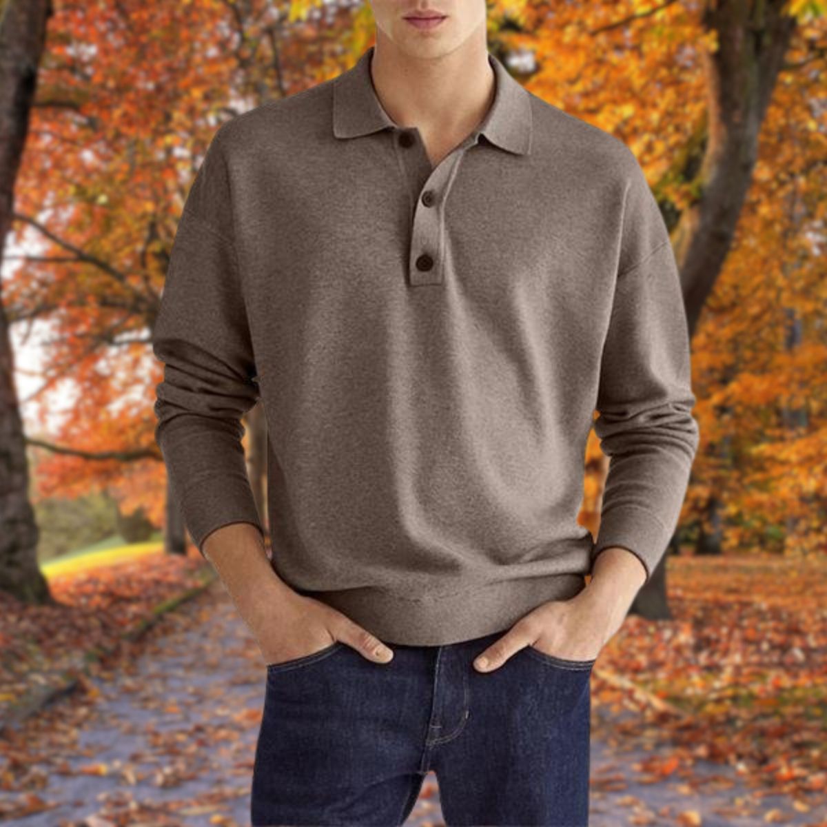 Herren Polo Pullover Klassisch Modern