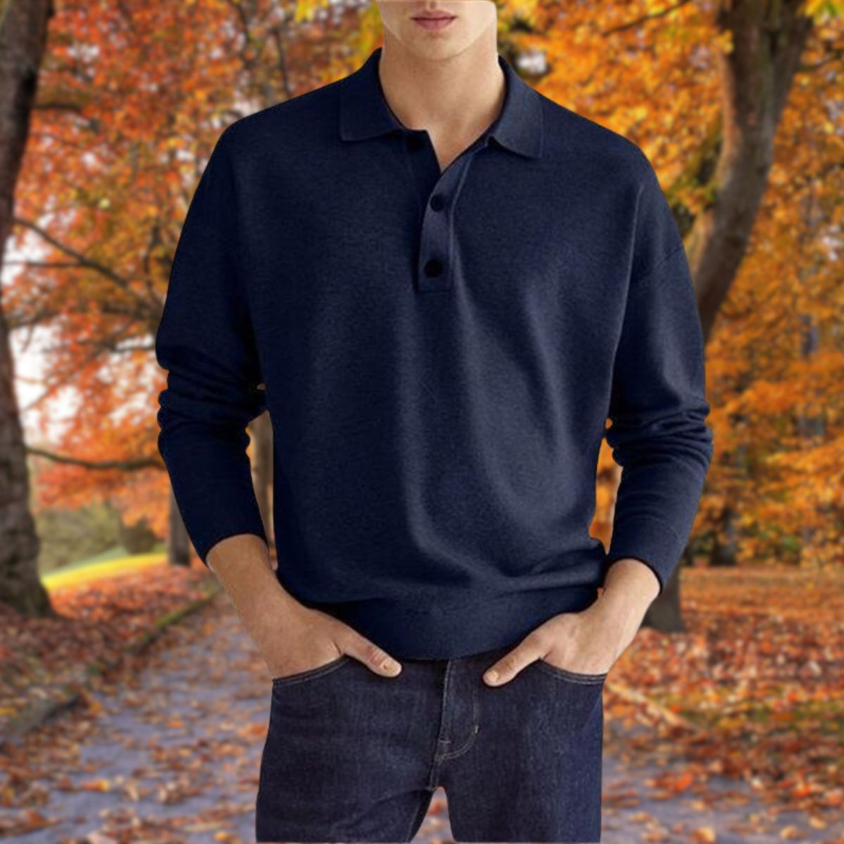 Herren Polo Pullover Klassisch Modern
