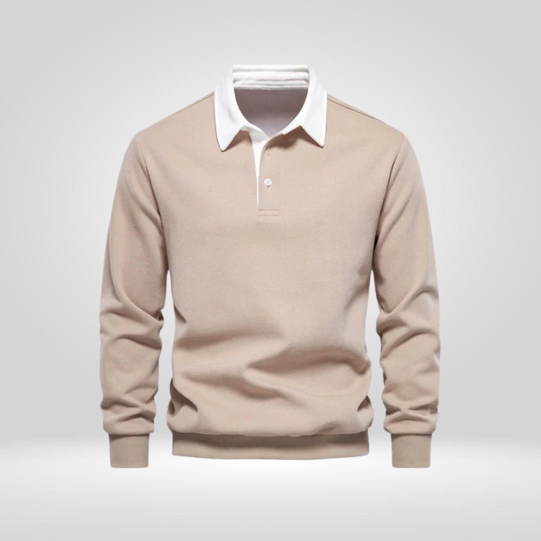 Herren Polo Pullover Lässig Kragen Style