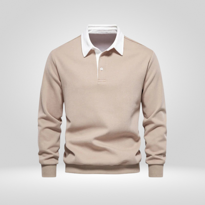 Herren Polo Pullover Lässig Kragen Style