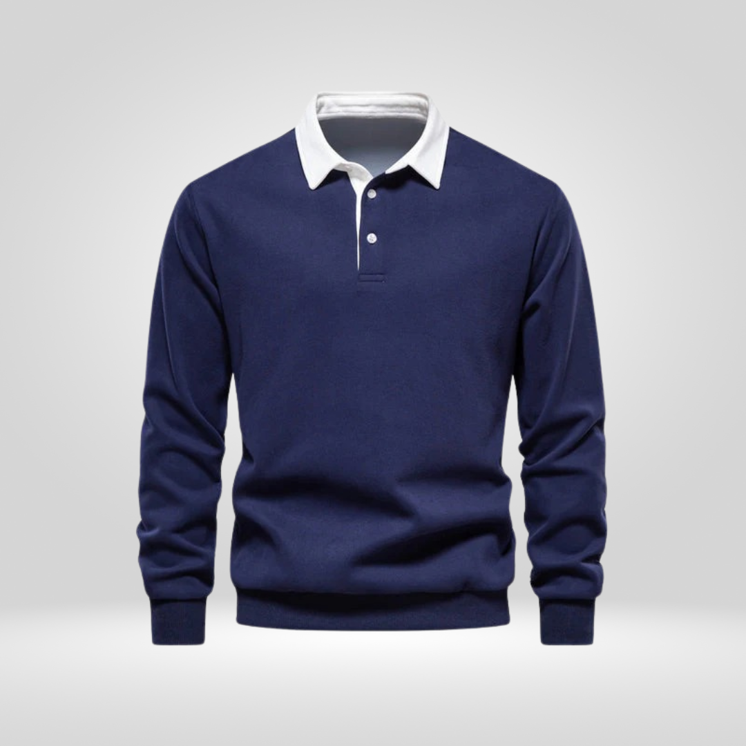 Herren Polo Pullover Lässig Kragen Style