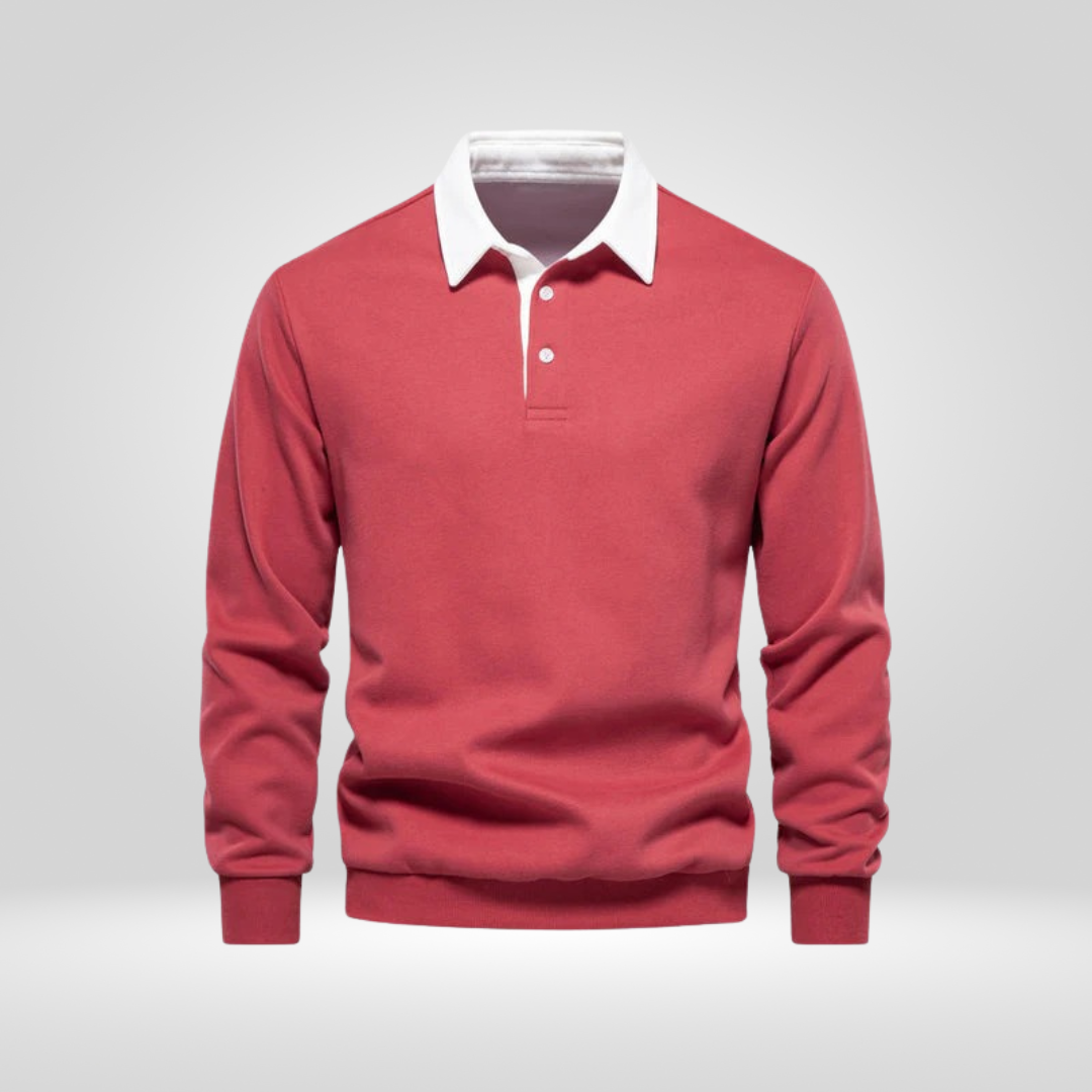 Herren Polo Pullover Lässig Kragen Style