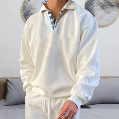 Polo Pullover Herren Lockere Passform Kragen