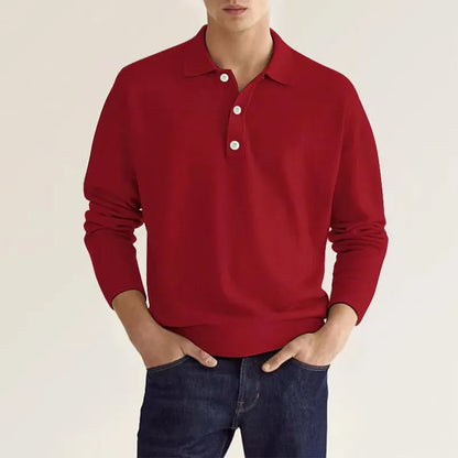 Herren Polo Pullover Klassisch Mit Kragen