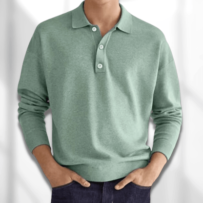 Herren Polo Pullover Klassisch Mit Kragen