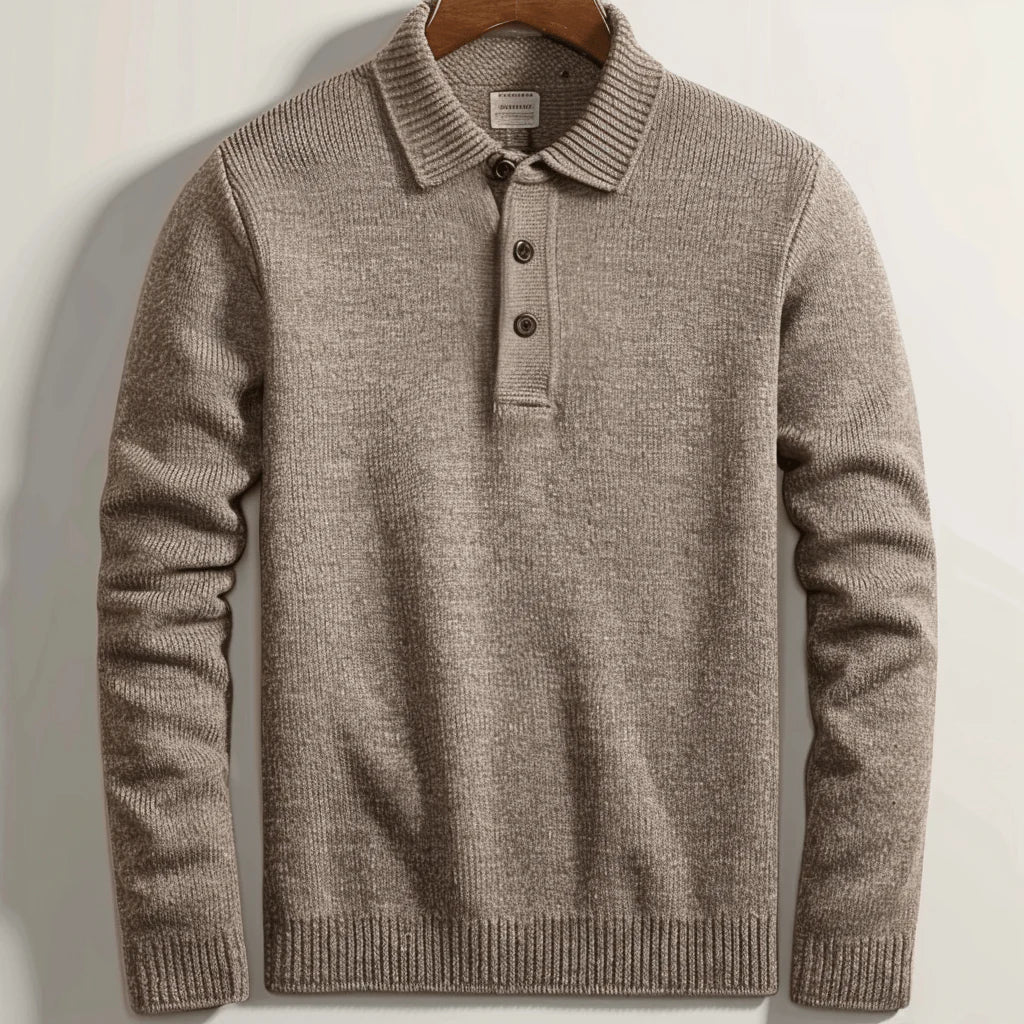 Herren Strickpullover Mit Kragen Modern