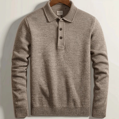Herren Strickpullover Mit Kragen Modern