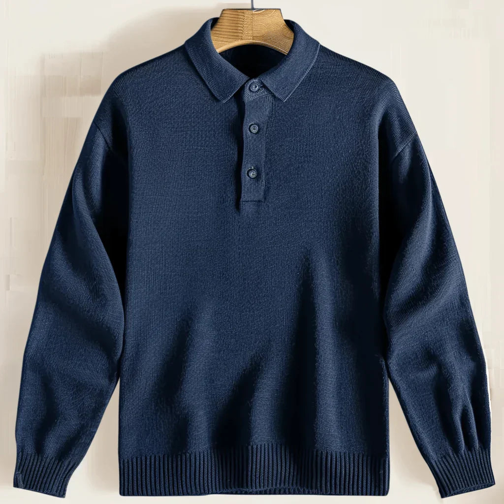 Herren Strickpullover Mit Kragen Modern - IdealeKleiden