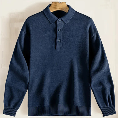 Herren Strickpullover Mit Kragen Modern - IdealeKleiden