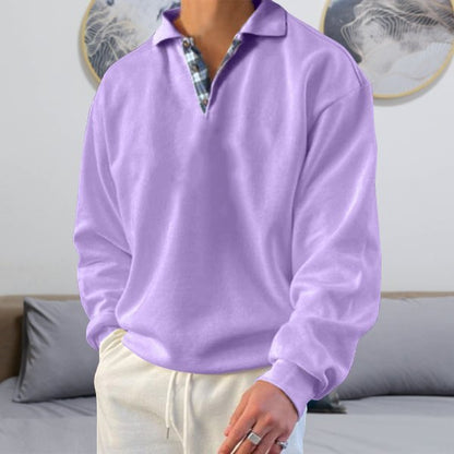 Männer Polo Pullover Klassisch Locker