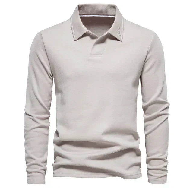 Herren Polo Langarm-Shirt Bequem - IdealeKleiden