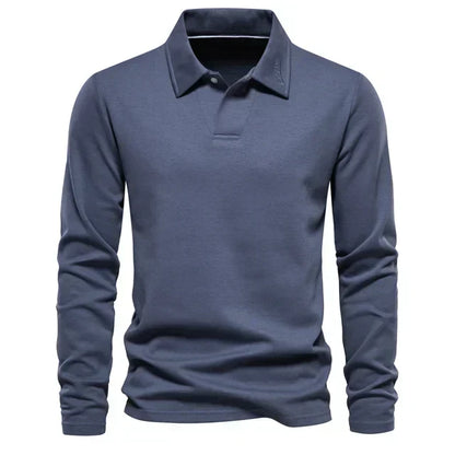 Herren Polo Langarm-Shirt Bequem