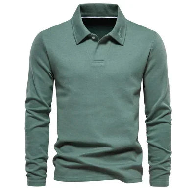 Herren Polo Langarm-Shirt Bequem