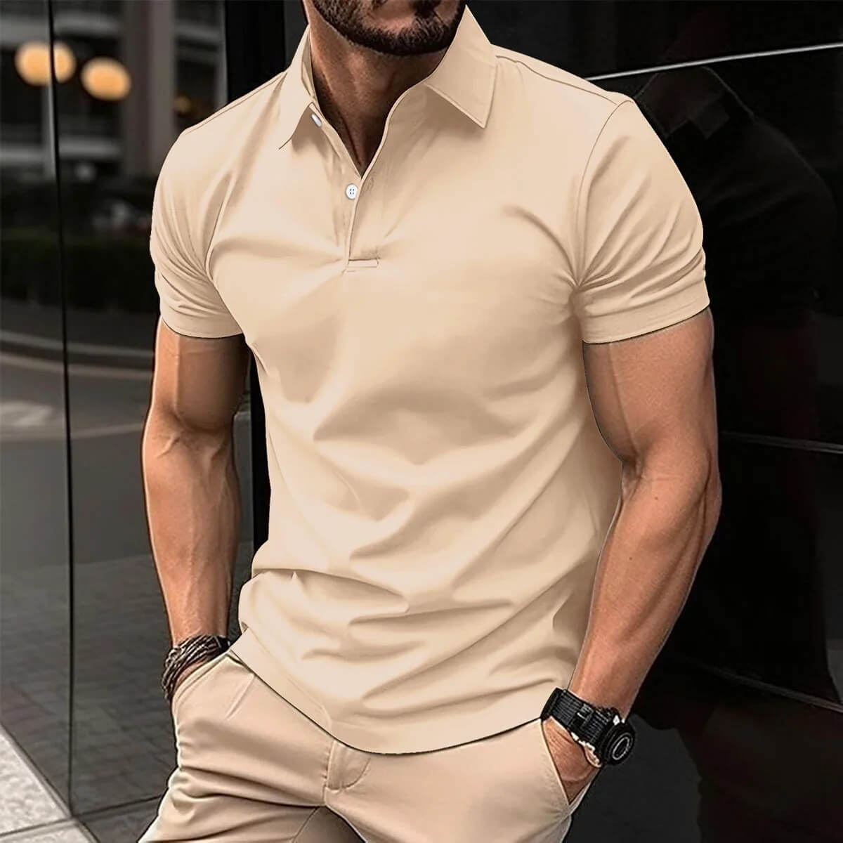 Herren Polo Shirt Kurzarm Modern Style