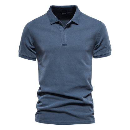 Herren Polo-Shirt Lässig Modern Halbknopf
