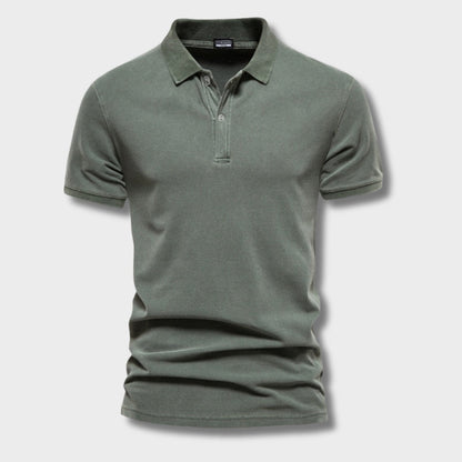 Herren Polo-Shirt Lässig Modern Halbknopf