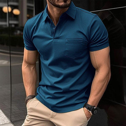 Herren Polo Shirt Klassisch Kurzärmlig