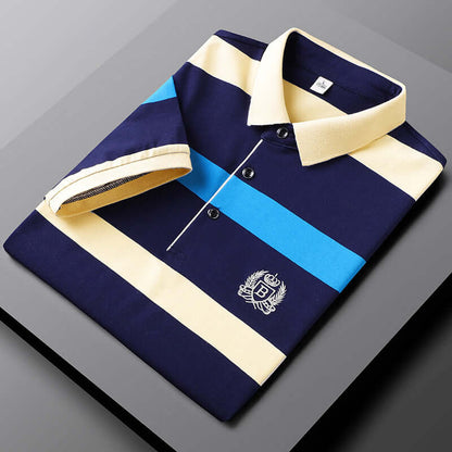 Herren Polohemd Streifen Design - IdealeKleiden