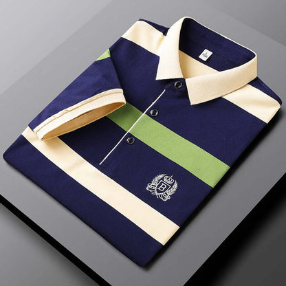 Herren Polohemd Streifen Design