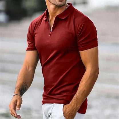 Herren Poloshirt Kragen Quarter Zip
