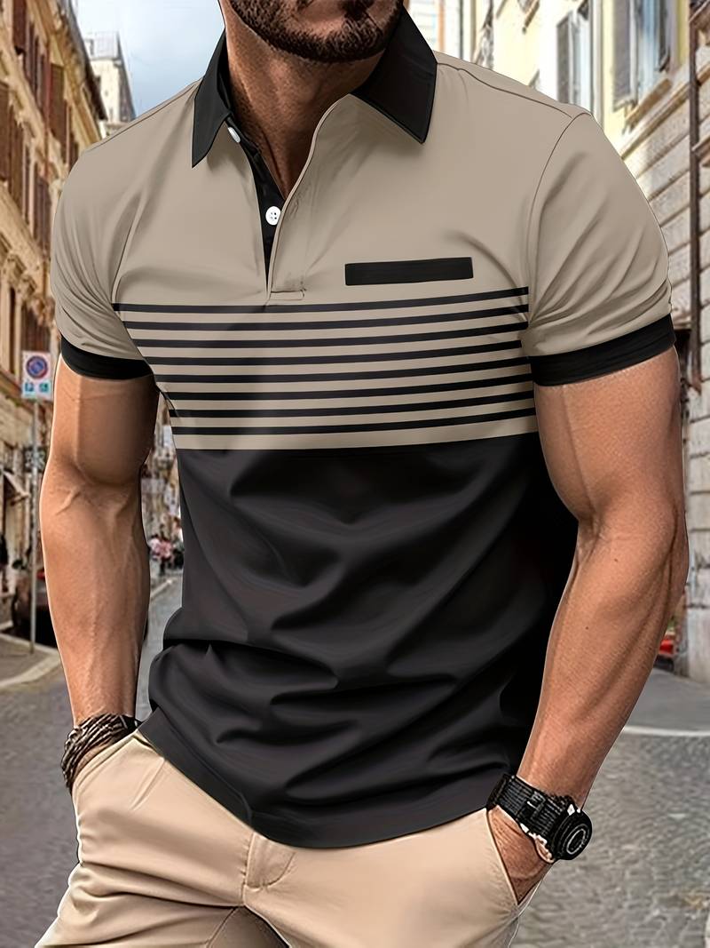 Herren Polohemd Kurzarm Elegantes Design
