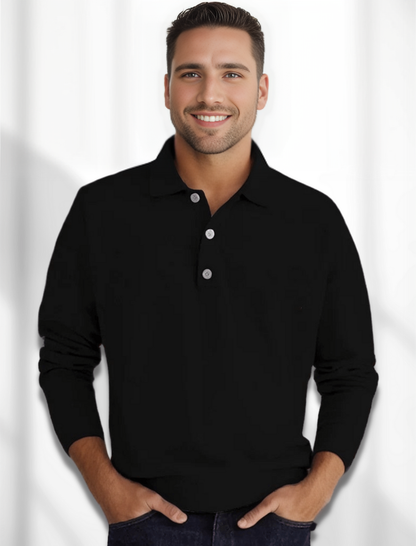 Herren Polohemd Langarm Modern Style