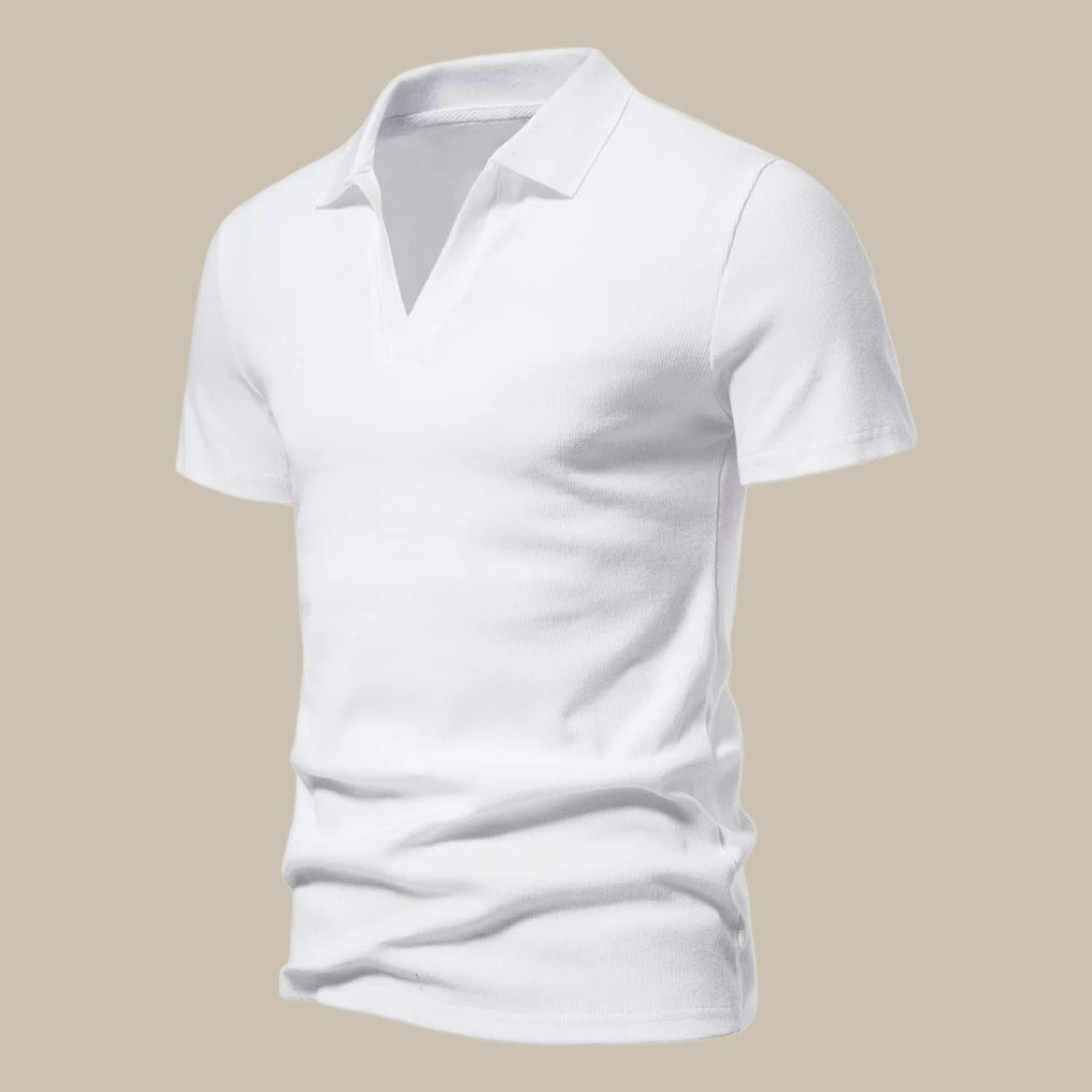 Herren Polohemd V-Ausschnitt Modern Sportlich