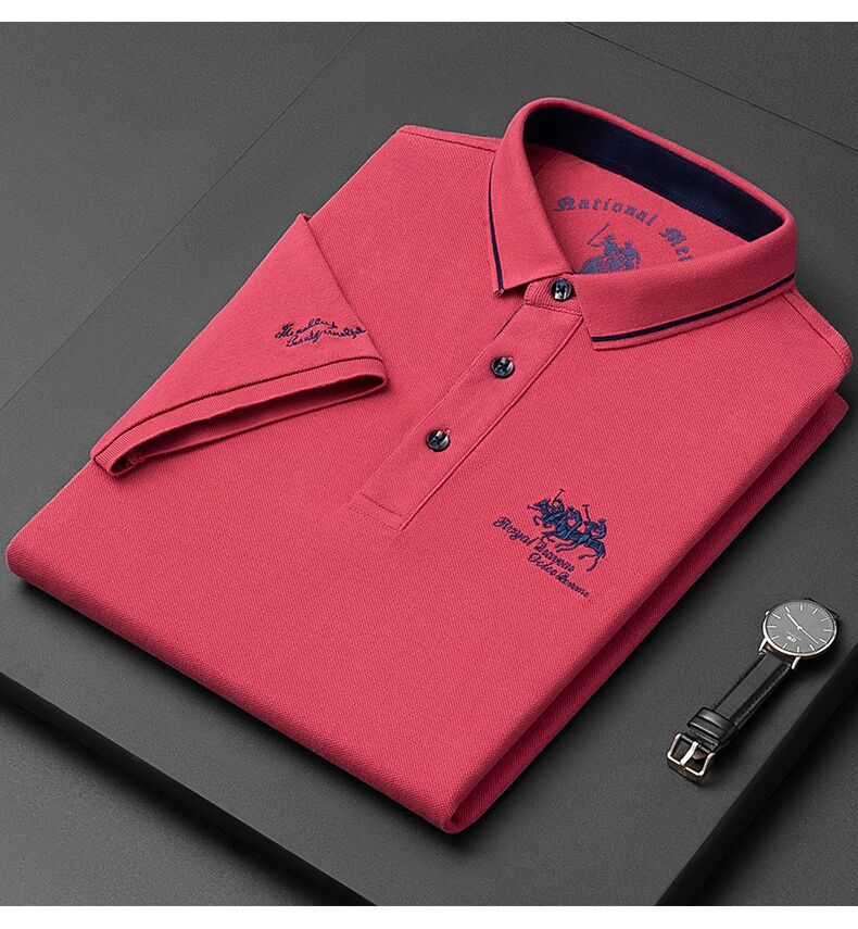 Herren Poloshirt Klassisch Knopfleiste