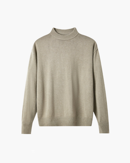 Herren Pullover Warm Aus Wolle Hochgeschlossen