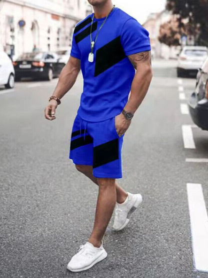 Herren Sommer Outfit: Trendy T-Shirt und Shorts Set