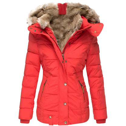 Damen Pufferjacke Warm Elegant Winter
