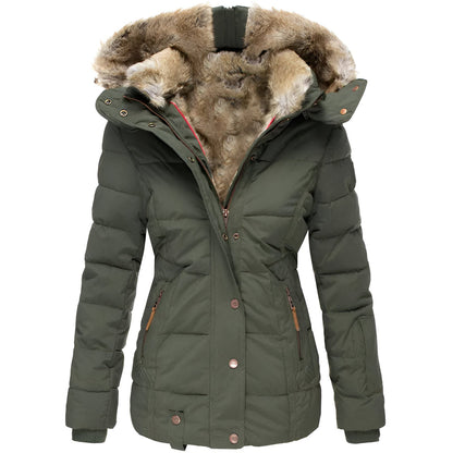 Damen Pufferjacke Warm Elegant Winter