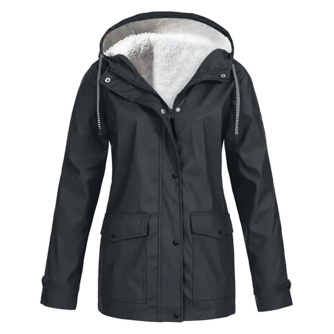 Winterjacke Damen Warm Elegant Schwarz