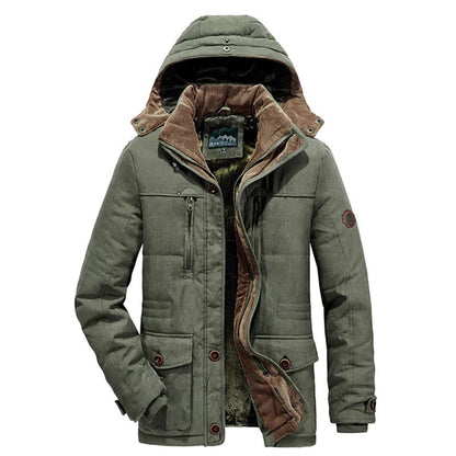 Herren Winterparka Kapuze Warm Isoliert