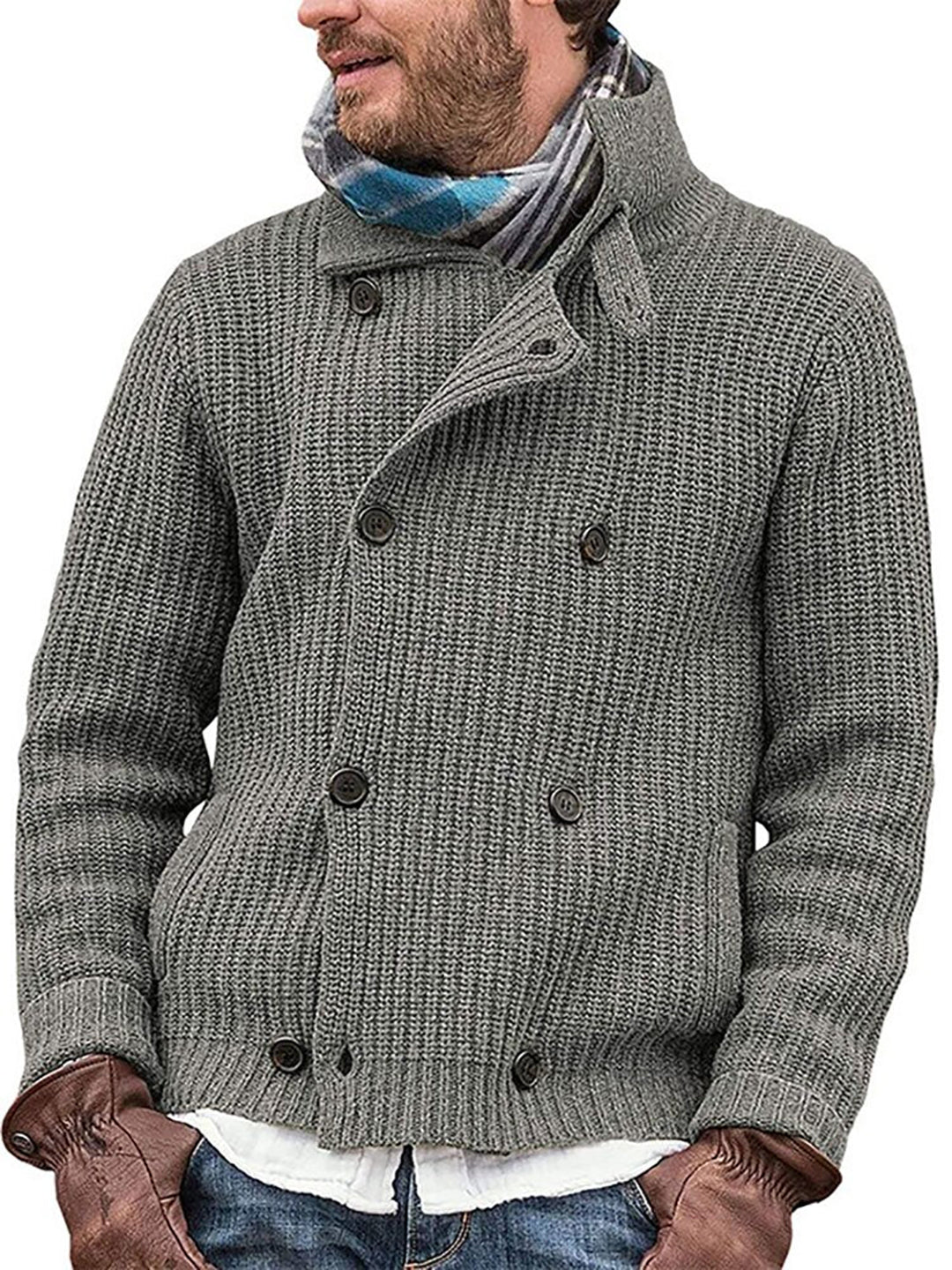 Retro Strickjacke Herren Classic