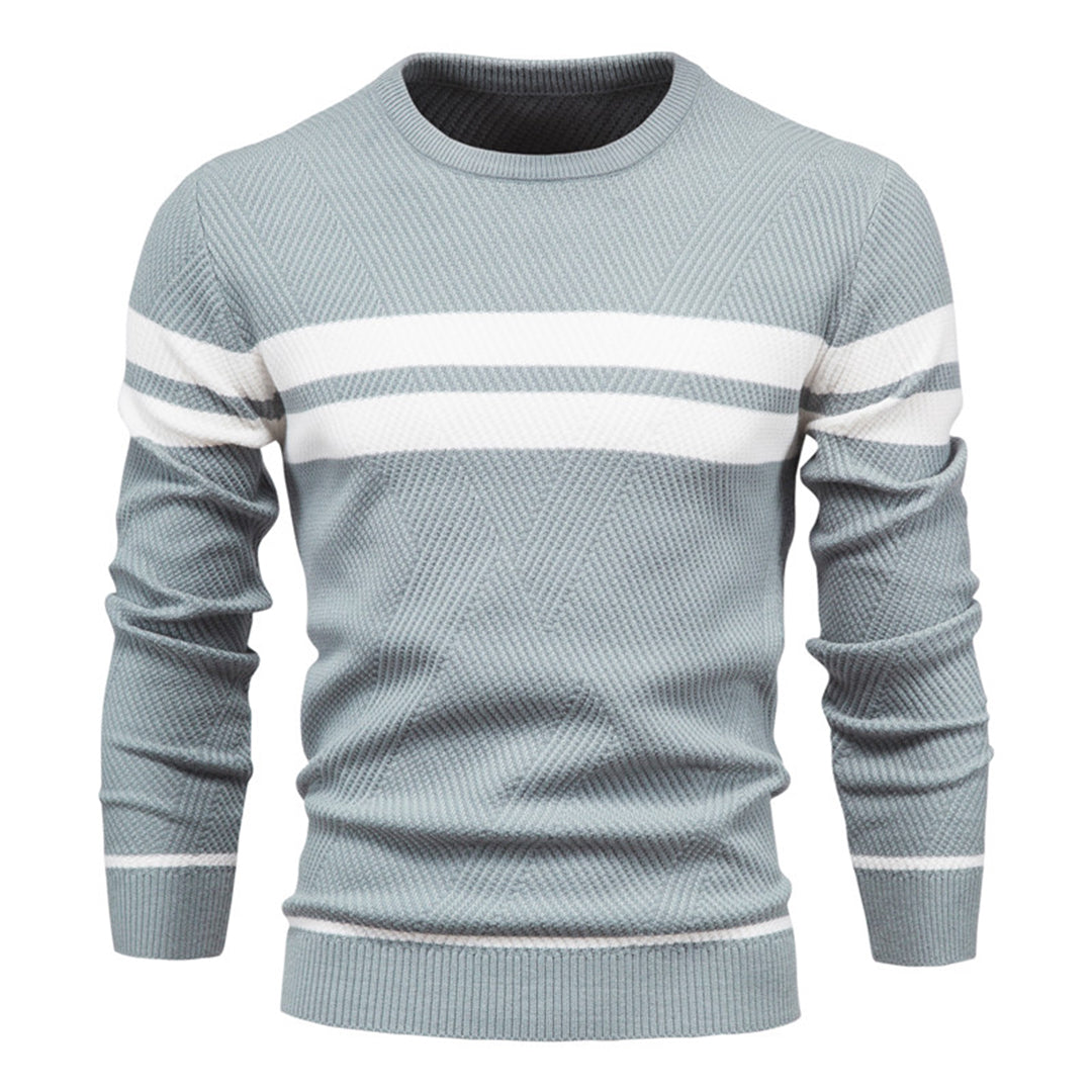 Elegante Slim-Fit Kleidung | Gestrickte Baumwolle Rundhals Pullover - IdealeKleiden