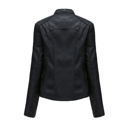 Ledermantel Bikerstyle Asymmetrisch - IdealeKleiden