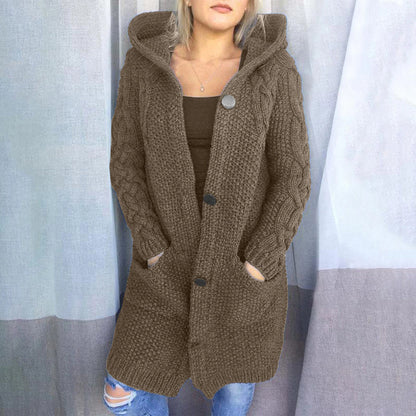 Kapuzenmantel Lässig Winter Trend