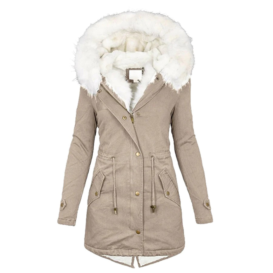 Eleganter Damen Wintermantel Luxus Futter