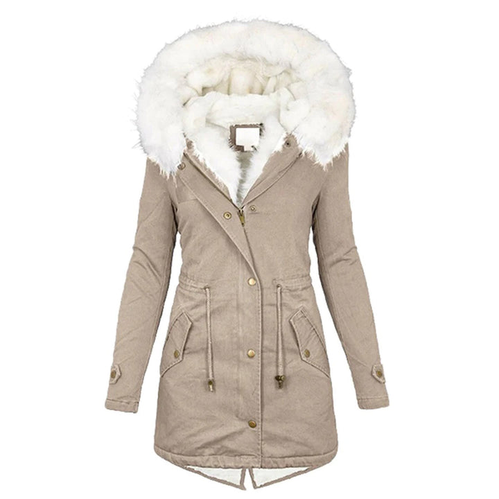 Eleganter Damen Wintermantel Luxus Futter