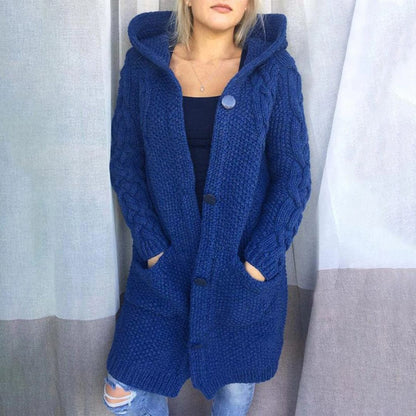 Kapuzenmantel Lässig Winter Trend