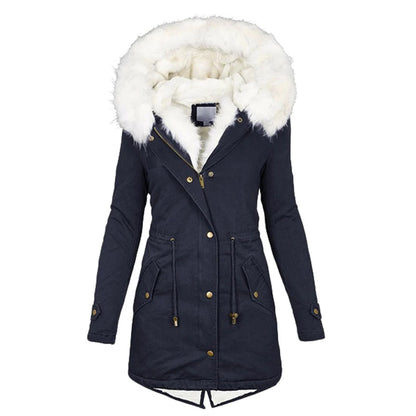 Eleganter Damen Wintermantel Luxus Futter